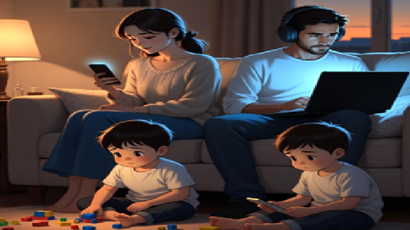 A parent and child working together at home — sharing time, attention, and the simple activities that quietly shape life, responsibility, and the possibility of living a long, healthy life